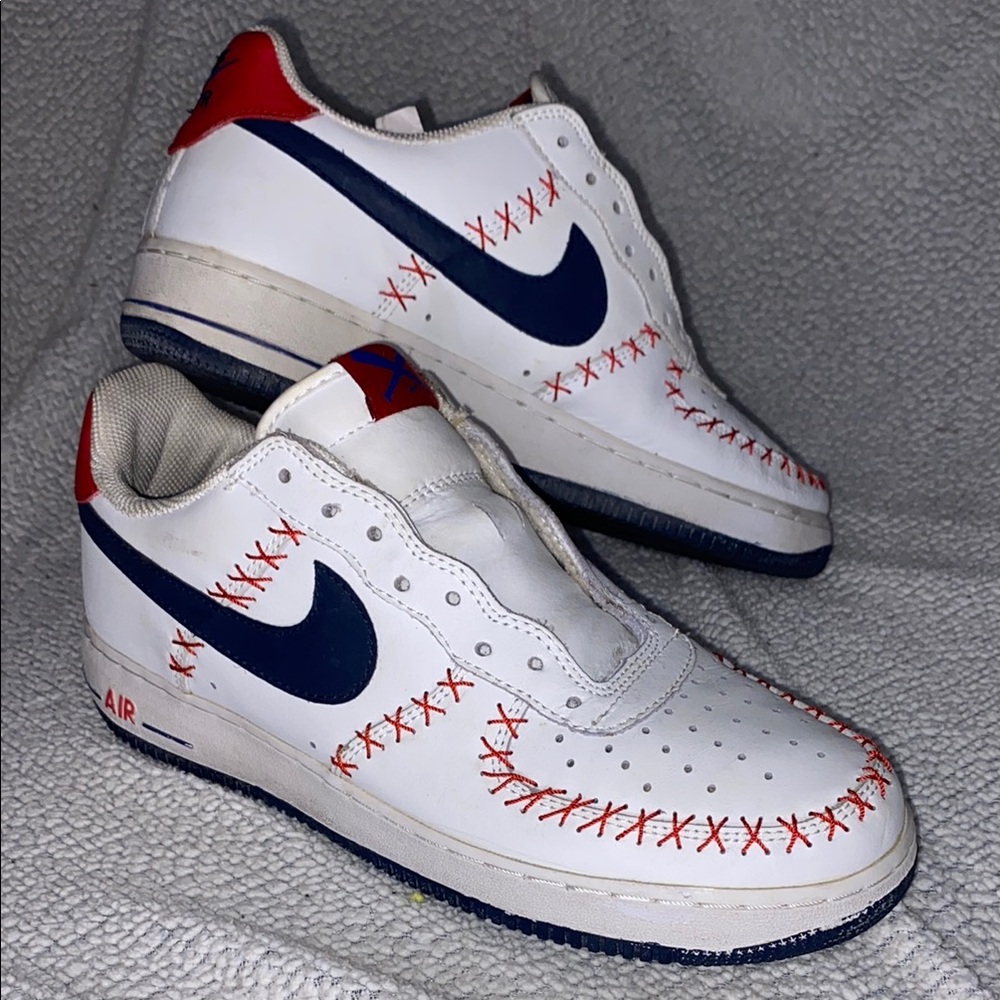 DS 2006 Nike Air Force 1 Mens 8.5 Baseball Boston Red Sox Bean Town 306353-148